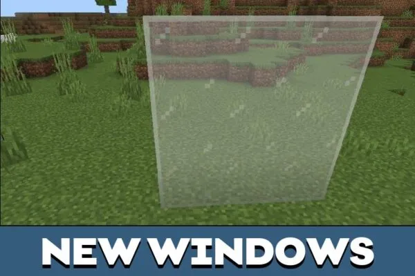 Windows from Connected Glass Mod for Minecraft PE