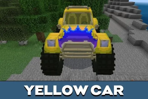 Yellow Car from Monster Truck Mod for Minecraft PE