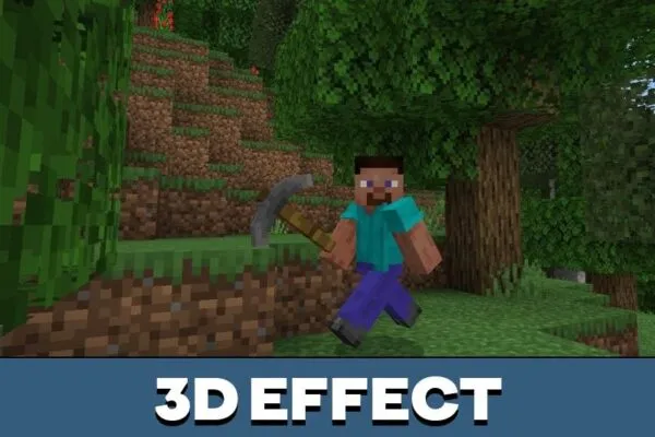 3D from Pickaxe Texture Pack for Minecraft PE