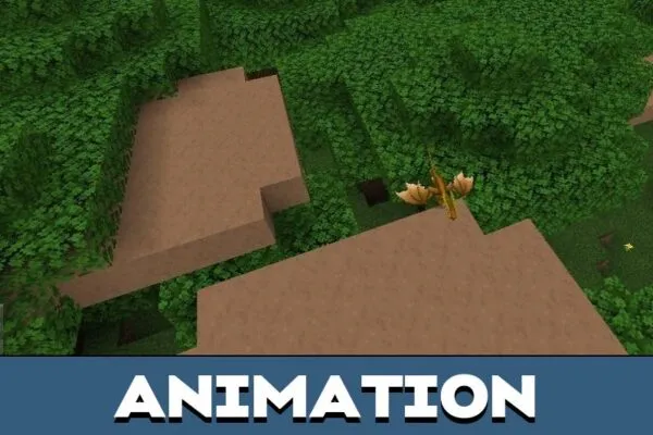 Animation from Ebonfire Dragons Mod for Minecraft PE