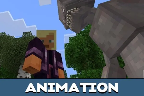 Animation from Skin Walker Mod for Minecraft PE