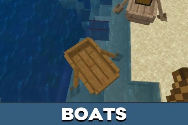 Boats from Rustic Agriculture Mod for Minecraft PE