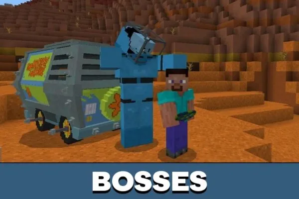 Bosses from Scooby Doo Mod for Minecraft PE