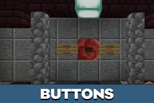 Buttons from Herobrine Map for Minecraft PE