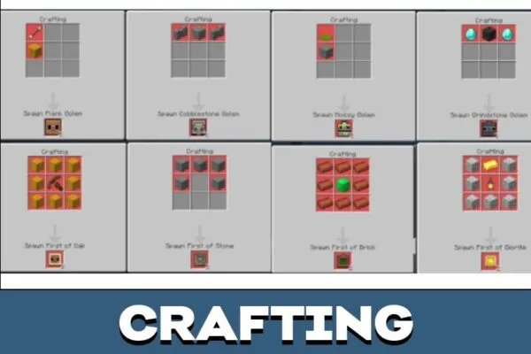 Crafting from MCL Golems Mod for Minecraft PE