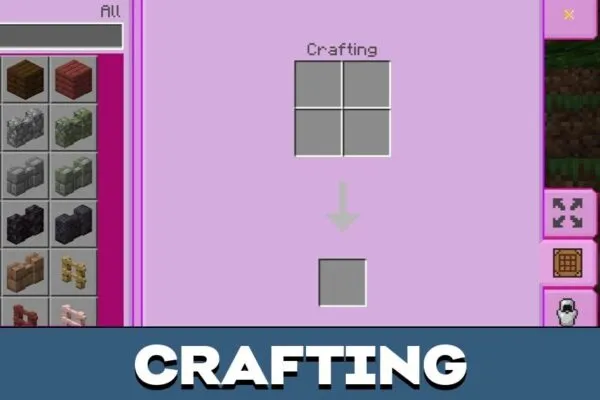 Crafting from Princess Texture Pack for Minecraft PE