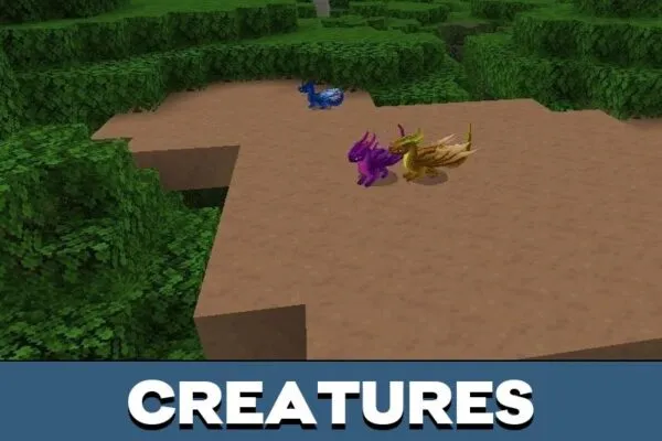 Creatures from Ebonfire Dragons Mod for Minecraft PE