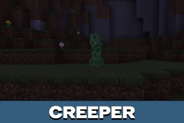 Creeper from Night Vision Shader for Minecraft PE