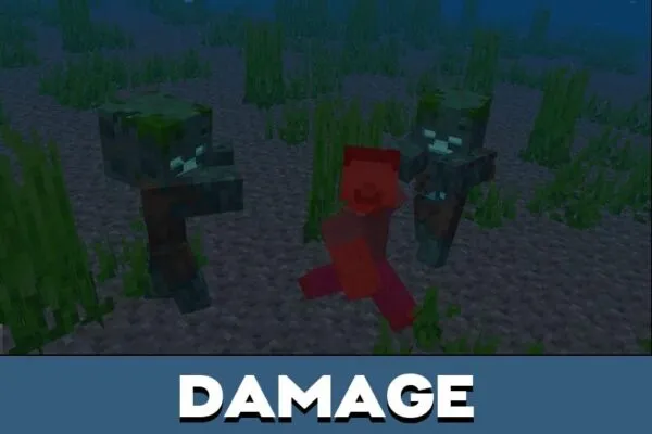 Damage from Breathe Underwater Mod for Minecraft PE