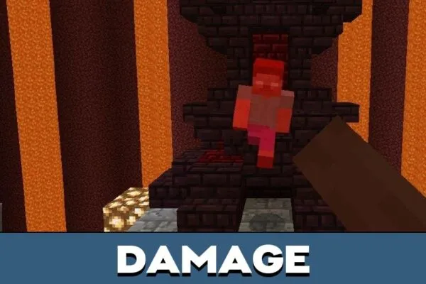 Damage from Herobrine Map for Minecraft PE