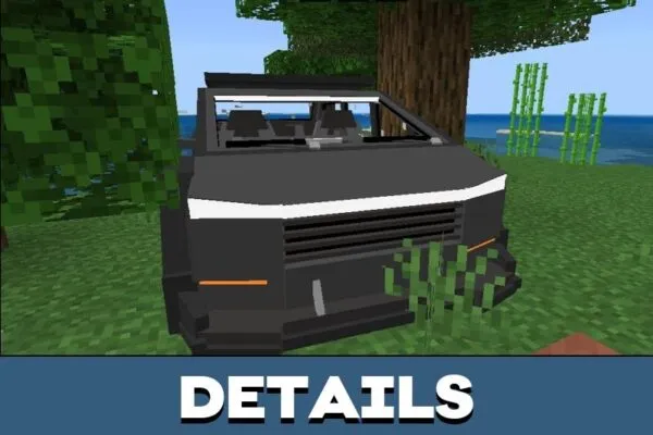 Details from Cyber Truck Mod for Minecraft PE