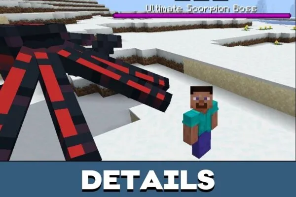 Details from Scorpion Boss Mod for Minecraft PE