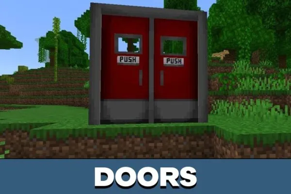 Doors from FNAF Blocks Mod for Minecraft PE