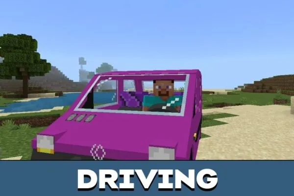 Driving from Renault Mod for Minecraft PE