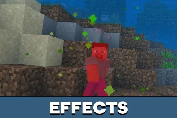 Effects from Auto Totem Mod for Minecraft PE