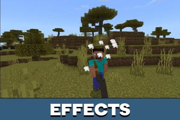 Effects from Flint and Flocks Mod for Minecraft PE