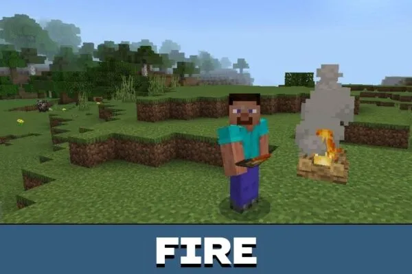 Fire from Effect Texture Pack for Minecraft PE