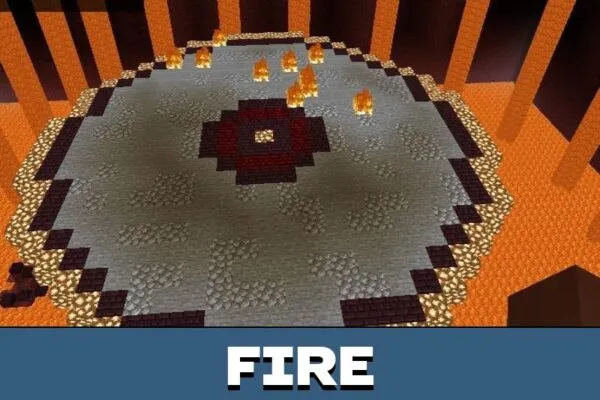 Fire from Herobrine Map for Minecraft PE