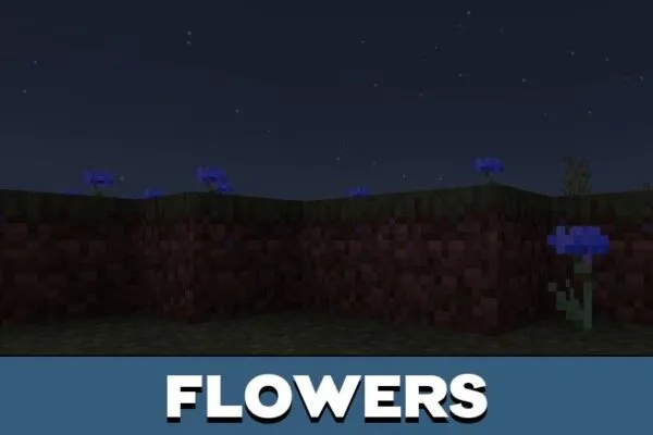 Flowers from Night Vision Shader for Minecraft PE