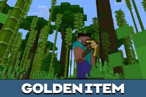 Golden Pickaxe Texture Pack for Minecraft PE