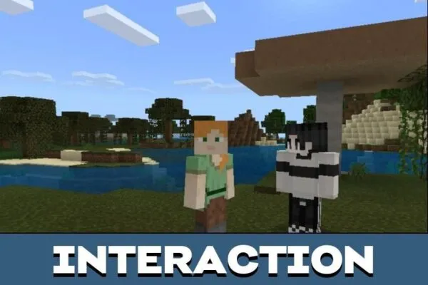 Interaction from Humans Mod for Minecraft PE