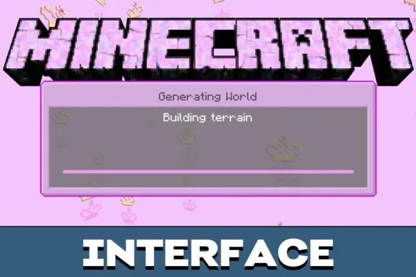 Interface from Princess Texture Pack for Minecraft PE