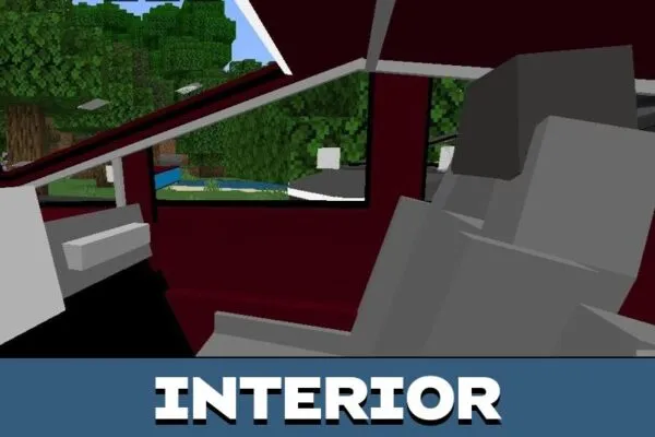 Interior from Cyber Truck Mod for Minecraft PE