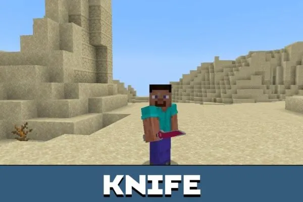 Knife from Aporcypha Weapon Texture Pack for Minecraft PE