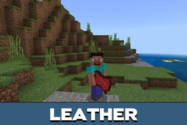 Leather from Animal Mounts Mod for Minecraft PE