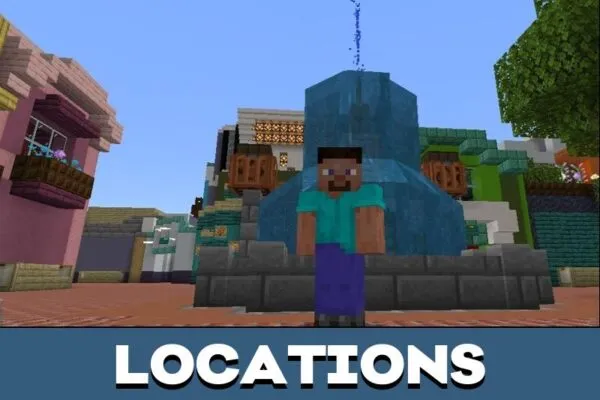 Locations from Blazeland Map for Minecraft PE