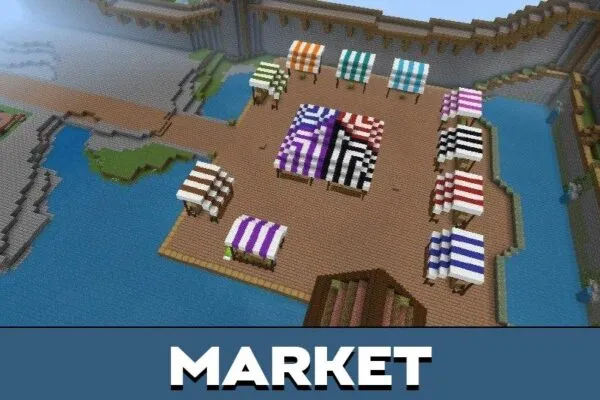 Market from Medieval Alive Map for Minecraft PE