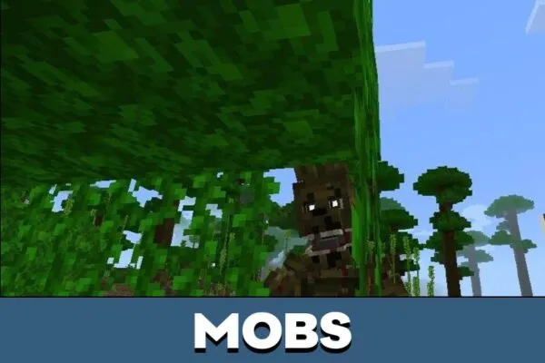 Mobs from FNAF Blocks Mod for Minecraft PE