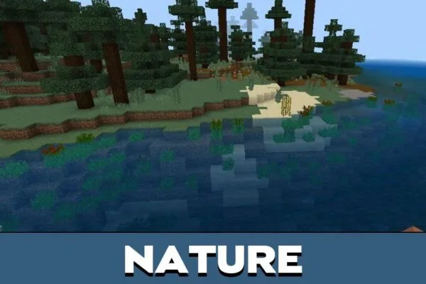 Nature from River Texture Pack for Minecraft PE