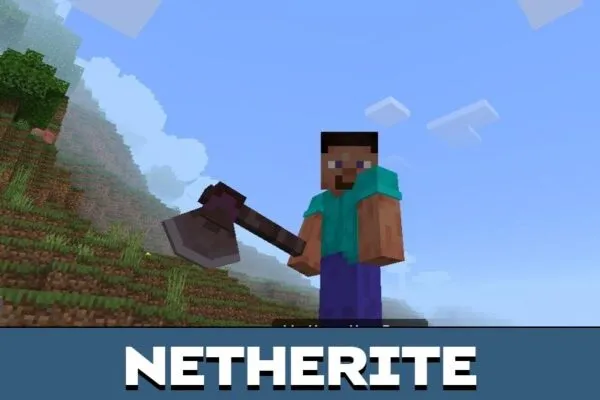 Netherite Axe Texture Pack for Minecraft PE