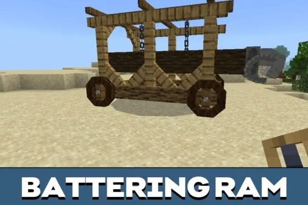 Battering Ram from Armoury Offense Mod for Minecraft PE