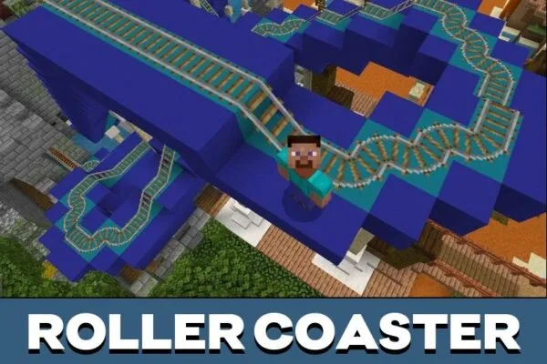 Roller Coaster from Blazeland Map for Minecraft PE