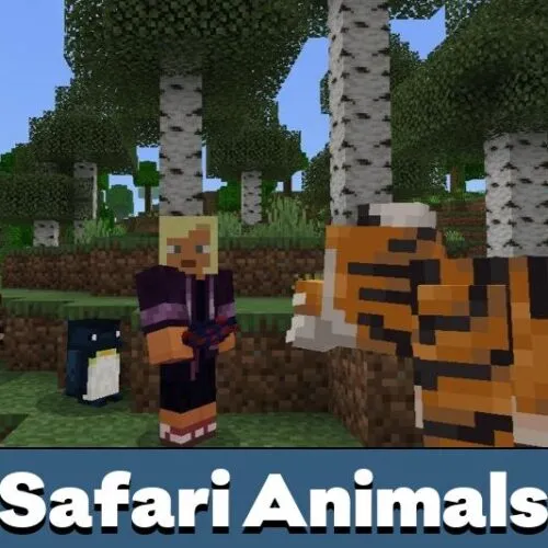 Safari Animals Mod for Minecraft PE