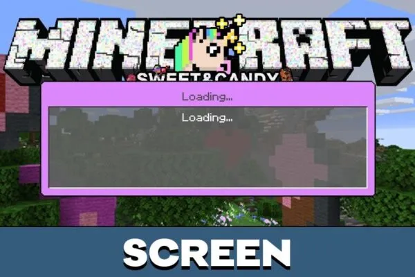 Screen from Sweet and Candy Texture Pack for Minecraft PE