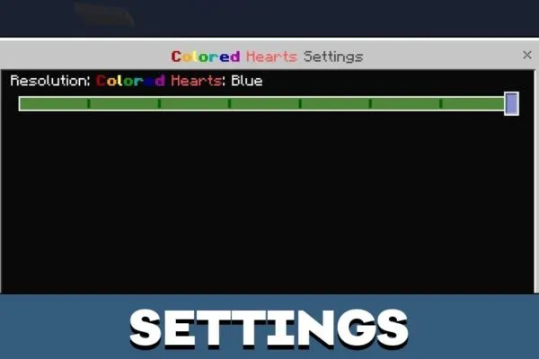 Settings from Heart Texture Pack for Minecraft PE