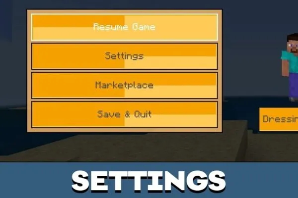 Settings from Pizza Texture Pack for Minecraft PE