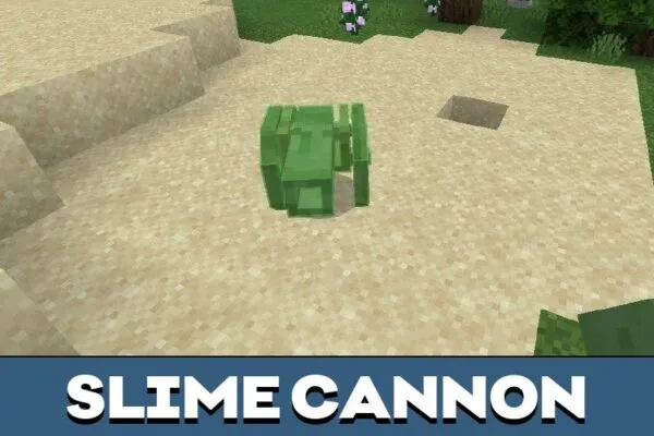 Slime Cannon from Armoury Offense Mod for Minecraft PE