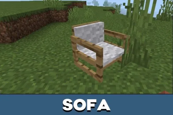 Sofa from Achievement Friendly Furniture Texture Pack for Minecraft PE