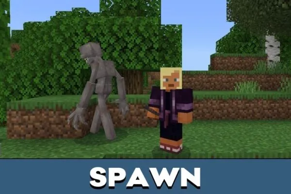 Spawn from Skin Walker Mod for Minecraft PE