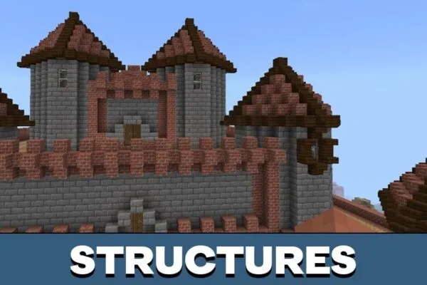 Structures from Medieval Alive Map for Minecraft PE