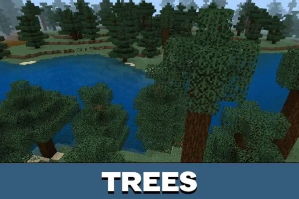 Trees from Night Vision Shader for Minecraft PE