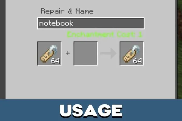 Usage from Achievement Friendly Furniture Texture Pack for Minecraft PE