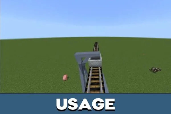 Usage from Cable Car Mod for Minecraft PE