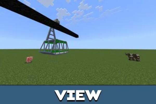 View from Cable Car Mod for Minecraft PE