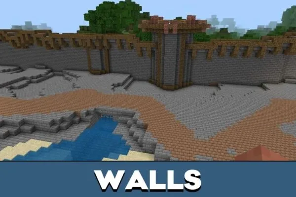 Walls from Medieval Alive Map for Minecraft PE