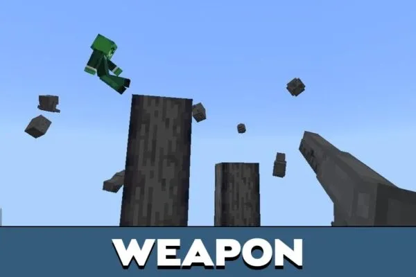 Weapons from Astroblock Map for Minecraft PE